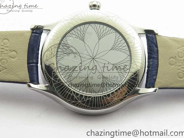 0422 Ladies’ De Ville Trésor Diamond Blue Dial Blue Fabric Watch OXF 1:1 Best Edition Swiss Quartz Upgraded 7892